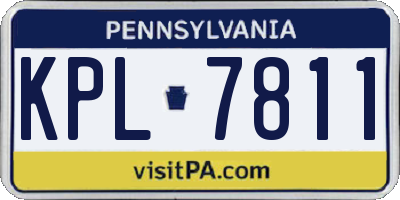 PA license plate KPL7811