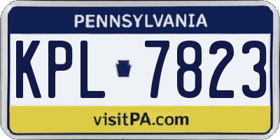 PA license plate KPL7823