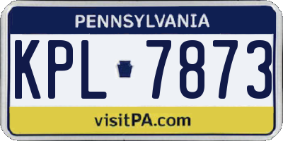 PA license plate KPL7873