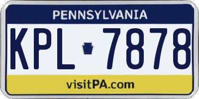 PA license plate KPL7878
