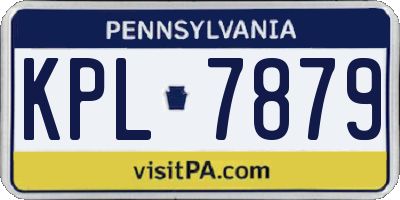 PA license plate KPL7879