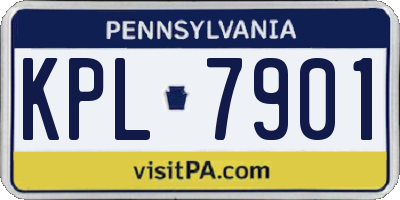 PA license plate KPL7901