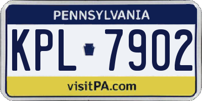 PA license plate KPL7902