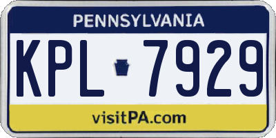 PA license plate KPL7929