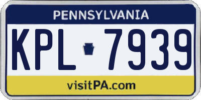 PA license plate KPL7939