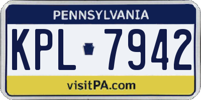 PA license plate KPL7942