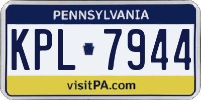 PA license plate KPL7944