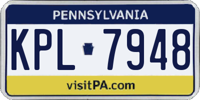 PA license plate KPL7948