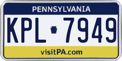 PA license plate KPL7949