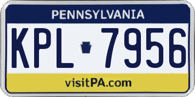 PA license plate KPL7956