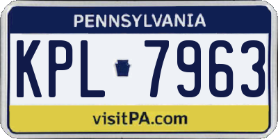 PA license plate KPL7963