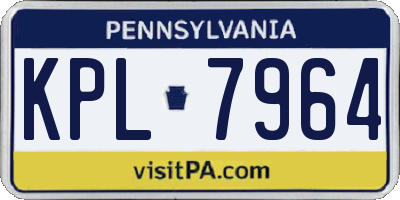 PA license plate KPL7964