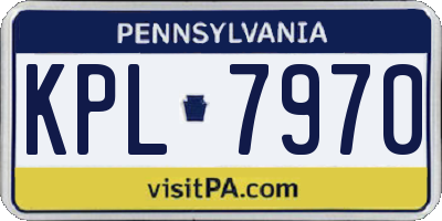 PA license plate KPL7970