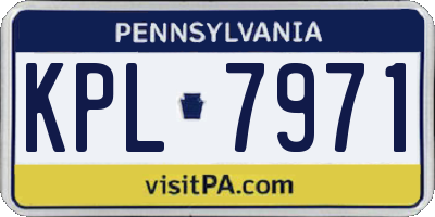 PA license plate KPL7971
