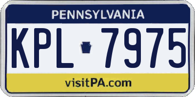 PA license plate KPL7975