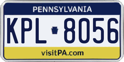 PA license plate KPL8056