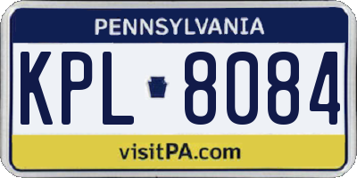 PA license plate KPL8084