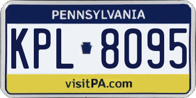 PA license plate KPL8095