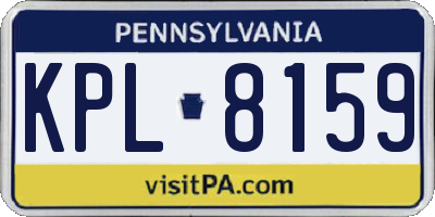 PA license plate KPL8159