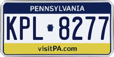 PA license plate KPL8277