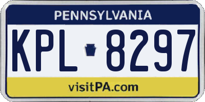 PA license plate KPL8297