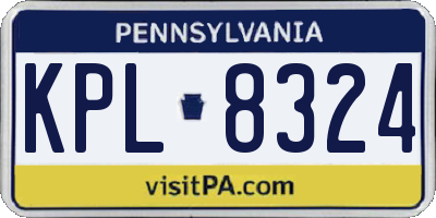 PA license plate KPL8324