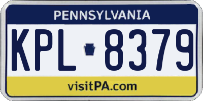 PA license plate KPL8379