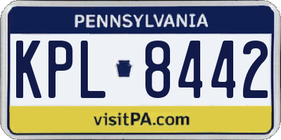PA license plate KPL8442