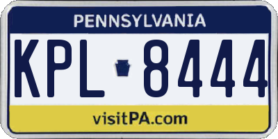 PA license plate KPL8444