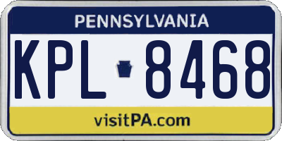 PA license plate KPL8468