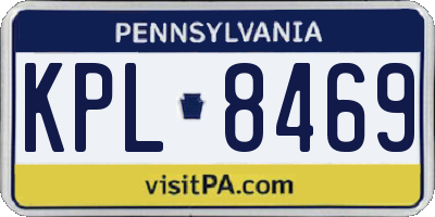 PA license plate KPL8469