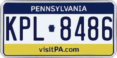 PA license plate KPL8486