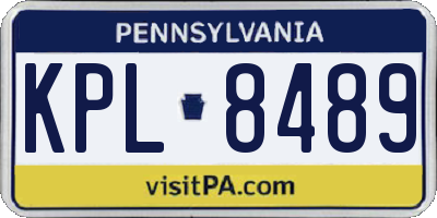 PA license plate KPL8489