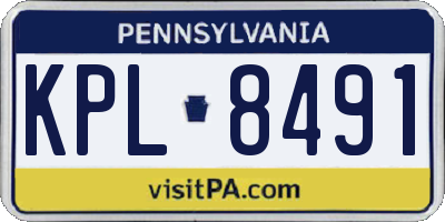 PA license plate KPL8491