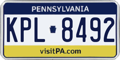 PA license plate KPL8492