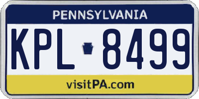 PA license plate KPL8499