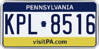 PA license plate KPL8516