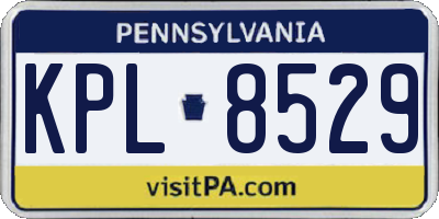 PA license plate KPL8529
