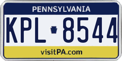 PA license plate KPL8544