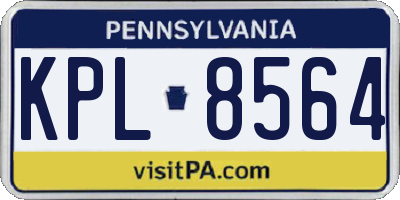 PA license plate KPL8564
