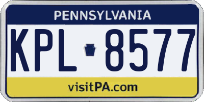 PA license plate KPL8577