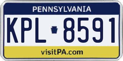 PA license plate KPL8591