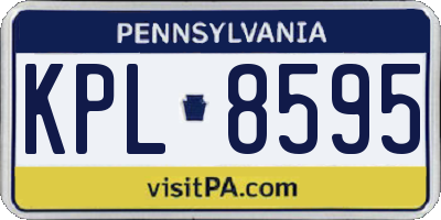 PA license plate KPL8595