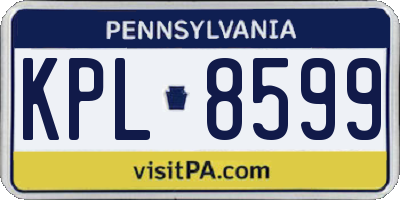PA license plate KPL8599