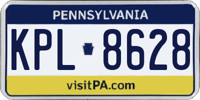 PA license plate KPL8628