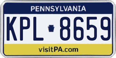 PA license plate KPL8659