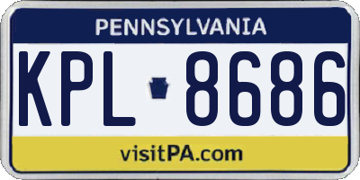 PA license plate KPL8686