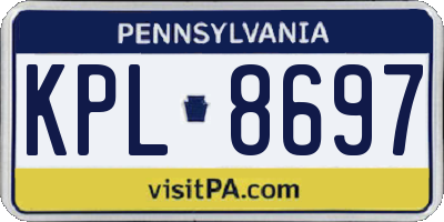 PA license plate KPL8697