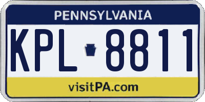 PA license plate KPL8811