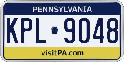 PA license plate KPL9048